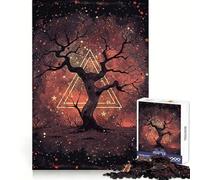 Albero della Saggezza Stellare Puzzle da 1000 Pezzi per Adolescenti Migliora la Memoria Gioco Rilassante Bordo Preciso Articolo Desiderio di Babbo Natale 38x26cm
