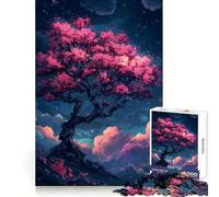 Albero della solitudine tra le nuvole - Puzzle da 1000 pezzi per adolescenti - Stimola la memoria - Rilassamento delicato - Taglio premium - Sorpresa di compleanno (50x75cm)