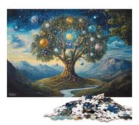 Albero della vita Adulto 500 Pezzi Puzzle in Legnos Gioco Education Regalo Per Amore E Amico Per Gioco Familiare Decorazione Interna Unica Stress Relief 500pcs (52x38cm)