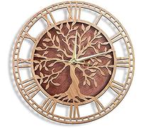Albero Della Vita Albero Di Legno Orologio da Parete Stile Fattoria Albero Famiglia Arte Orologio Silenzioso Decorazione Casa Decor Laser Cut Wall Watch Housewarming Gift