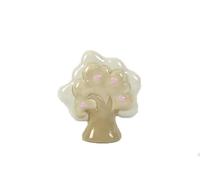 Albero della Vita Bomboniera in Ceramica h.13 cm Base 12 cm Bianco e Beige con scatola Diciottesimo Compleanno 18 Anni Comunione Battesimo Matrimonio Nascita Maschio Femmina Bambino (Rosa)