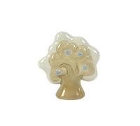 Albero della Vita Bomboniera in Ceramica h.13 cm Base 12 cm Bianco e Beige con scatola Diciottesimo Compleanno 18 Anni Comunione Battesimo Matrimonio Nascita Maschio Femmina Bambino (Azzurro)