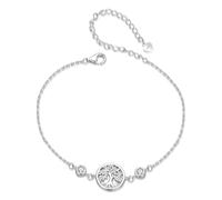 Albero della Vita Braccialetto Simbolo, 925 Braccialetto in Argento Sterling per le Donne