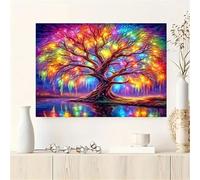 Albero della Vita Colorato Puzzles 300 Pezzi per Adulti, Challenge Gioco Educativo per adulti, puzzles per Gioco Familiare, Giochi Rilassamento e Intelligence, puzzle 300 pezzi 38 x 26 cm
