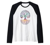 Albero della Vita cosmica - Galaxy Equilibrio Spirituale Maglia con Maniche Raglan