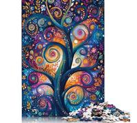 Albero della vita cosmico Puzzle in Legno Adulto 500 Pezzi Puzzle Decorazione Interna Unica Regalo Per Amore E Amico Per Gioco Familiare Divertimento Gioco Stress Relief 500pcs (52x38cm)