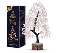 Albero Della Vita - Cristalli Curativi - Pietre E Cristalli - Pietre Chakra - Cristalli Meditazione - Feng Shui - Cristalli - Portafortuna - Regali Di Buona Fortuna (Quarzo Rosa2)