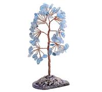 Albero della vita decorativo in cristallo Decorazione della casa Natural Crystal Ghel Specimen Sentiero albero Feng Shui Gioielli Tree of Life Statue Agata Slice Holder Ricchezza dell'albero Feng Shui