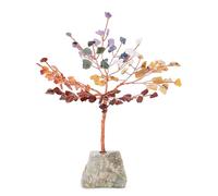 Albero della vita dei 7 chakra con cristalli e pietre curative e un'eccellente aggiunta all'arredamento dell'ufficio o della casa. Alberi fatti a mano per energia positiva, prosperità e buona fortuna