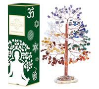 Albero della vita dei sette chakra cristallo base in geode di agata pietre preziose e cristalli albero dei sette chakra albero dei soldi regali di compleanno per la mamma decorazioni per la casa