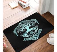 Albero Della Vita Della Mitologia Norrena Dei Vichinghi Tappeto Ingresso Casa Facile Da Pulire Tappeti D'Ingresso Lavabile Zerbino Di Benvenuto Per Terrazzo Balcone Camera Letto 40X60 Cm