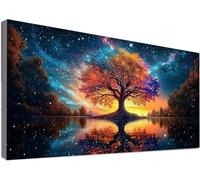 Albero Della Vita Diamond Painting Bambini, Diamond Painting Grandi Dimensioni 80x160cm, 5D DIY Pittura Diamante Paesaggio Crea Art, Quadri con Perline Diamantini Crystal Art Decorazioni Casa C2-358