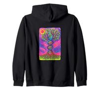 Albero della Vita DNA Yggdrasil Ancestry Roots Codice genetico Felpa con Cappuccio