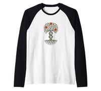 Albero della Vita DNA Yggdrasil Ancestry Roots Codice genetico Maglia con Maniche Raglan