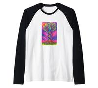 Albero della Vita DNA Yggdrasil Ancestry Roots Codice genetico Maglia con Maniche Raglan