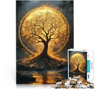 Albero della vita d'oro~ Puzzle da 1000 pezzi per adolescenti giochi divertenti per famiglie Ogni pezzo è unico - Gioco divertente e stimolante per tutta la famiglia 38x26cm