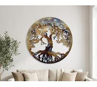 Albero della vita, il calore, colorato 90 cm, decorazione da parete in metallo