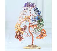 Albero della vita in cristallo di ametista - Base in fetta di agata geode, albero di pietre preziose fatto a mano, decorazione Feng Shui - Bonsai di denaro in filo di rame, gemma di pietra curativa