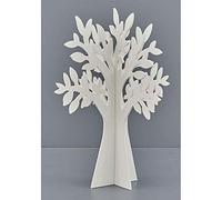 Albero della vita in legno BIANCO doppio 40 cm ALLESTIMENTO FESTA