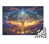 Albero della vita Jigsaw Puzzle Impossible 1000 Pezzi Cosmic Background Decorazione Per La Casa. Rilassamento E Intelligence Per Adulti E Ragazzi Da 14 Anni 1000pcs (75x50cm)