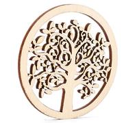 Albero Della Vita Legno, 48 pezzi Albero Decorativi Pendenti Legno Abbellimenti per Decorazioni Fai da Te Matrimonio Nozze Natale, Dimensioni 5 cm/2 pollici
