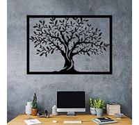 Albero della Vita Metallo Wall Art Decor Albero della Vita Parete Appeso Opera d'Arte Antiruggine E Facile da Appendere per La Camera da Letto di Casa Soggiorno AR, Tree of Life, 50X20CM/20X8IN