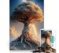 Albero della Vita Mistico con Arcobaleno Puzzle da 1000 pezzi per ragazzi Giocattolo rilassante e divertente Opera d'arte da collezione (50x75cm)