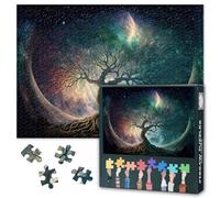 Albero della Vita per Adulti, 1000 Pezzi, Fonte Allen Life nel Cosmo, Puzzle Arte per Adulti, Yggdrasil Impossibile Puzzle stimolante, 50x70 cm