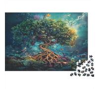 Albero della Vita Puzzle 1000 Pezzi Appeso Al Muro Sfida Il Cervello Materiali Legnosi Bambini 1000pcs (75x50cm)