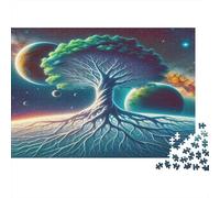 Albero della vita Puzzle 1000 Pezzi In cartone Spesso, Un Tangram Per Enigma Per Lo Stress Relief, Ideale Per Quadro Fai Da Te, Regalo Di Compleanno Perfetto 38x26cm/1000pcs