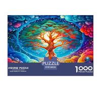 Albero della vita Puzzle 1000 Pezzi Rompicapo Per Adulti E Bambini albero foresta Sfide Difficile Divertenti Relax Classici Regalo Rilassamento Gioco Da Tavolo 38x26cm/1000pcs