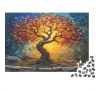 Albero della vita Puzzle Impossibili 1000 Pezzi Albero magico Decorazione Per La Casa. Rilassamento E Intelligence Per Adulti E Ragazzi Da 14 Anni 1000pcs (75x50cm)
