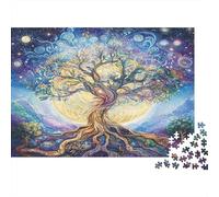 Albero della vita Puzzle Impossible 1000 Pezzi Universo colorato Decorazione Per La Casa. Rilassamento E Intelligence Per Adulti E Ragazzi Da 14 Anni 1000pcs (75x50cm)