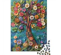 Albero della Vita Puzzle Impossible 1000Pcs Decorazione Per La Casa. Rilassamento E Intelligence Per Adulti E Bambini Da 12 Anni 1000pcs (75x50cm)