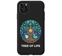 Albero della vita, simbolo, con, cervi, uccelli, e, draghi Custodia per iPhone 11 Pro Max