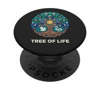 Albero della vita, simbolo, con, cervi, uccelli, e, draghi PopSockets PopGrip Adesivo