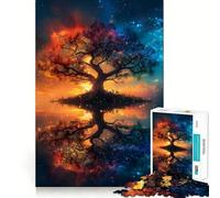 Albero della Vita Spirituale Puzzle da 1000 Pezzi per Adolescenti Gioco di Ragionamento e Abilità Tranquillo Calmo Taglio Preciso Sorpresa di Natale 38x52cm