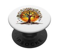Albero della vita tramonto, albero della vita colorato PopSockets PopGrip Intercambiabile