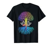 Albero Della Vita Yoga Chakra Meditazione Zen Fiore di Loto Yoga Maglietta