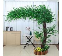 Albero Desideri Artificiale Simulazione Banyan Piante Verdi Regalo Perfetto Inaugurazione Della Casa Matrimonio Interno Esterno Casa Ufficio Festa Decorazione Verde,Extended-1.5x1m/4.9x3.2ft