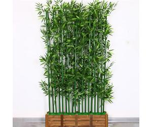 Albero di bambù artificiale extra alto, pianta per la privacy per interni ed esterni, realistica, divisorio da parete per la decorazione della casa e il giardino, pianta finta perfetta per separare le