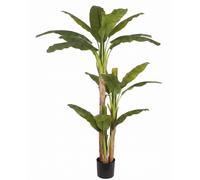 ALBERO DI BANANO ARTIFICIALE 180cm 3 FUSTI PIANTA DECORAZIONE TROPICALE