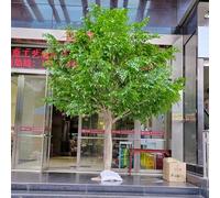 Albero di baniano verde artificiale con foglie di seta realistiche, non necessita di irrigazione, mantiene un colore vivace tutto l'anno, perfetto for la casa, l'ufficio(1.5mx1.2m)