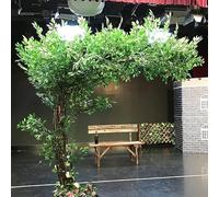 Albero di Banyan artificiale verde, grande pianta decorativa fatta a mano per casa, ufficio, feste, ristorante, centro commerciale, decorazione ideale per interni ed esterni