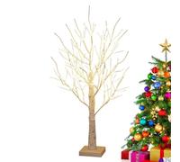Albero di betulla con luce a LED, foto 144 luci LED bianco caldo, albero di faggio, albero di luce a LED 144 LED scrivania albero di betulla 60cm/batteria/USB a doppio uso 23.62 pollici