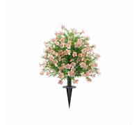 Albero di bosso artificiale a sfera, con picchetto per esterni, decorazione da giardino e cortile, in plastica resistente ai raggi UV, 60 x 40 cm, 1 confezione (rosa)