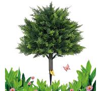 Albero di cedro artificiale | Imitazione Cipresso - Albero sempreverde resistente alle intemperie 60 cm con becco per inchiodare nel terreno per giardino cortile