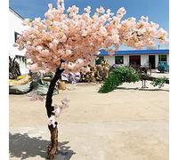 Albero di Ciliegio Artificiale, Albero di Sakura, Ciliegio Piangente, Piante Finte di Fiori di Ciliegio Finti, Alberi Artificiali con Steli di Vero Legno e Replica di Foglie Realistiche B-1.5x1.5m