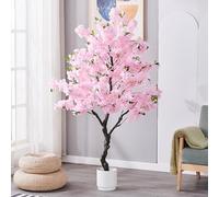 Albero di ciliegio artificiale fatto a mano, decorazione floreale rosa per matrimoni, uso interno ed esterno, 150 cm, pianta finta realistica composizione di fiori di ciliegio