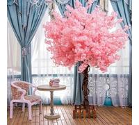 Albero di ciliegio artificiale fatto a mano rosa chiaro con rami e fiori realistici, perfetto per interni ed esterni, casa, ufficio, matrimoni e feste.